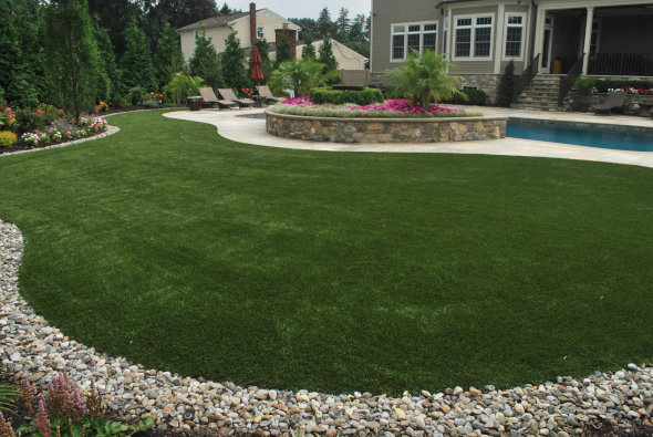 Artificial grass lawn in Atlanta